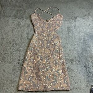 Elegant Sequin Embellished Prom Dress.